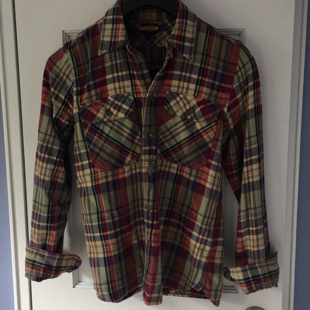 Rugby plaid button down